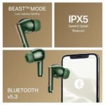 boAt Airdopes 141 Elite ANC (2025), ANC(~35dB), 4Mics ENx Tech, 42H Battery, Fast Charge,Stream Ad Free Music via App Support, IPX5, Bluetooth Earbuds, TWS Ear Buds Wireless Earphones with mic (Green)