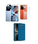 4 in 1 Combo Pack for Realme GT 7 Pro 5G –Blue (Back Cover + Camera Lens Protector + Tempered Glass + Unbreakable Membrane)