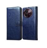 3 in 1 Combo Pack for Vivo V30e 5G – Flip Blue Cover (Back Cover + Camera Lens Protector + Tempered Glass)