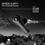 boAt Nirvana Crystl (2025 Launch), Transparent Case,Spatial Audio, ANC(~32dB), 100Hrs Battery,4Mics ENx,App Support, Bluetooth Earbuds, TWS Ear Buds Wireless Earphones with mic (Black)