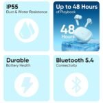 realme Buds T200x True Wireless Earbuds with 12.4mm Dynamic Bass Drivers, 25 dB ANC, Quad Mic, 45ms Latency, Upto 48 Hrs Playback, Fast Charge, IP55 Rated, BT 5.4 (Frost Blue)