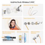 realme Buds Wireless 5 ANC in Ear Bluetooth Headphones,50dB ANC, 13.6mm Dynamic Bass Driver,360? Spatial Audio,45ms Low