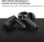 realme Buds T200 Lite (Volt Black, TWS) | Quad Mic with AI ENC | Up to 48H Total Playback, Fast Charge | Low Latency Gaming Mode | Google Fast Pair | Bluetooth 5.3 | IPX4 | Comfortable All-Day Fit (Black)