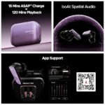 boAt Nirvana X TWS (2025), Knowles Dual Drivers,Hi-Res Audio LDAC,App Support,ENx,Dual Pair,Spatial Audio,Fast Charge, Bluetooth Earbuds, TWS Ear Buds Wireless Earphones with mic (Purple)