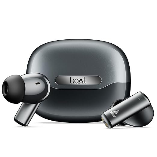 boAt Airdopes Prime 701 ANC (2025 Launch),46dB Hybrid ANC, 50Hr Battery, Real Spatial Audio,Multidevice Connect,App Support, Bluetooth Earbuds, TWS Ear Buds Wireless Earphones with mic (Grey)