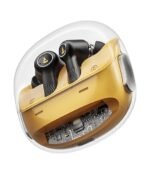 boAt Nirvana Crystl (2025 Launch), Transparent Case,Spatial Audio, ANC(~32dB), 100Hrs Battery,4Mics ENx,App Support, Bluetooth Earbuds, TWS Ear Buds Wireless Earphones with mic (Yellow)