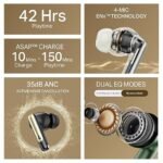 boAt Airdopes 141 Elite ANC (2025), ANC(~35dB), 4Mics ENx Tech, 42H Battery, Fast Charge,Stream Ad Free Music via App Support, IPX5, Bluetooth Earbuds, TWS Ear Buds Wireless Earphones with mic (Black)