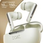 boAt Airdopes 141 Elite ANC (2025), ANC(~35dB), 4Mics ENx Tech, 42H Battery, Fast Charge,Stream Ad Free Music via App Support, IPX5, Bluetooth Earbuds, TWS Ear Buds Wireless Earphones with mic (White)