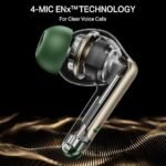 boAt Airdopes 141 Elite ANC (2025), ANC(~35dB), 4Mics ENx Tech, 42H Battery, Fast Charge,Stream Ad Free Music via App Support, IPX5, Bluetooth Earbuds, TWS Ear Buds Wireless Earphones with mic (Green)