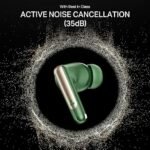 boAt Airdopes 141 Elite ANC (2025), ANC(~35dB), 4Mics ENx Tech, 42H Battery, Fast Charge,Stream Ad Free Music via App Support, IPX5, Bluetooth Earbuds, TWS Ear Buds Wireless Earphones with mic (Green)