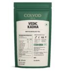 Colvod Vedic Kadha Herbal Tea Bags - 100 Pyramid Tea Bags| Caffeine Free, Pure Herbal Tisane - Earthy & Savory | Whole Loose-Leaf Teabags | Resealable Ziplock Pouch
