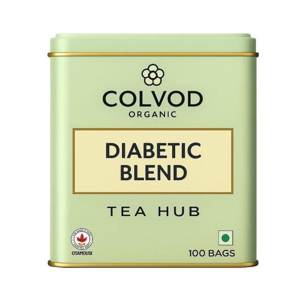 Colvod Indian Chai – Anti Diabetic Tea 100 Bags | With Gymnema, Giloy, Jamun Seed, Bitter Melon & More | Herbal Infusion for Blood Sugar Balance, Liver Support & Immunity | Herbal Blend