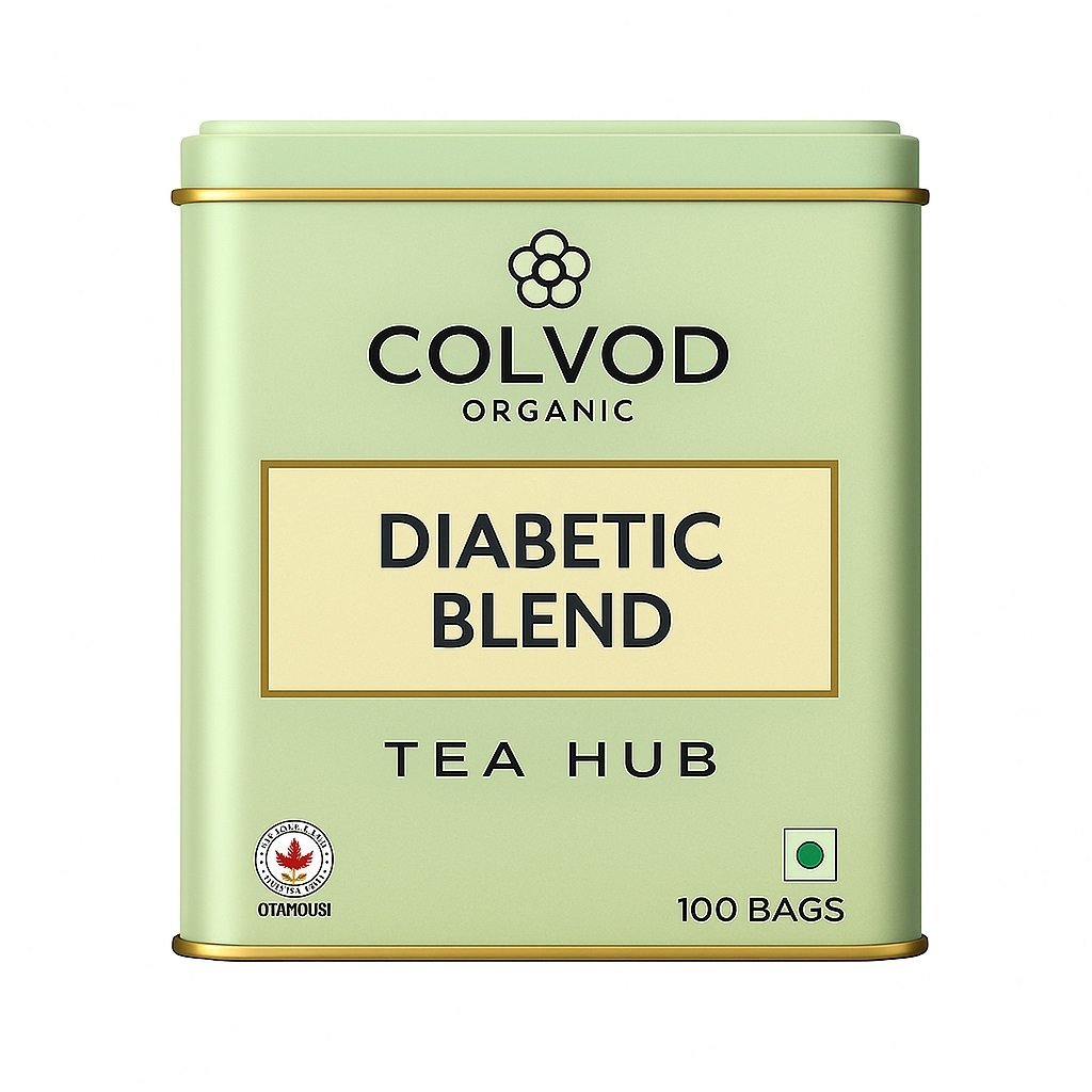Colvod Indian Chai – Anti Diabetic Tea 100 Bags | With Gymnema, Giloy, Jamun Seed, Bitter Melon & More | Herbal Infusion for Blood Sugar Balance, Liver Support & Immunity | Herbal Blend