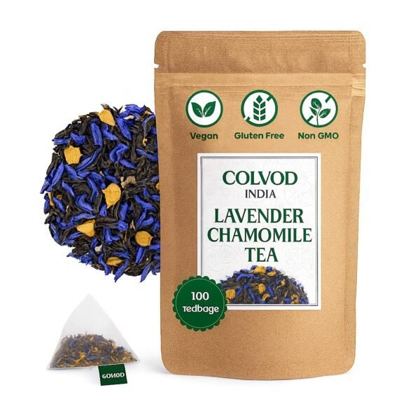 Colvod chamomile and Lavender for Night Time Sleep I Herbal Infusions I  infusion tea bags and grams .