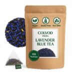 COLVOD -LAVENDER BLUE TEA - Lavender Flower Tea -  Tea Bags -Grams - Plant Based | CALMING TEA | Herbal Tea - Flower Based - Non-GMO - Caffeine-free | Featured In Shark Tank | Premium Zipper Packaging