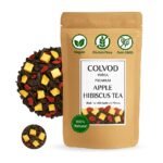 colvod- Apple Hibiscus Herbal Tea – (50bag,100bag,250gm,500gm) | Caffeine-Free, Fruity & Tart Flavor | Natural Antioxidants & Immune Support | Premium Herbal Tea
