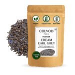 Colvod Cream Earl Grey Tea - Premium Assam Black Tea With Bergamot Oil & Vanilla Extract (50bag-100bag-250g-500g) Aromatic & Smooth | Natural Ingredients | Cream Flavored Loose Leaf Blend