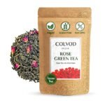 Colvod Rose Green Tea - (50bag,100bag,250gm,500gm) Loose Leaves | Rose Tea Helps Lose Weight, Boosts Digestion, Relieves Anxiety, Increases Skin Glow | Green Tea with Rose