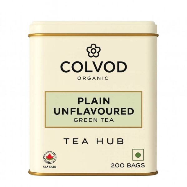 Colvod Organic India Tulsi Green Tea Lemon Ginger - 100 Tea bags, Herbal Blend with Green-Tea, Tulsi, Lemon & Ginger, Supports Digestion, Refreshing Taste, Natural Ingredients