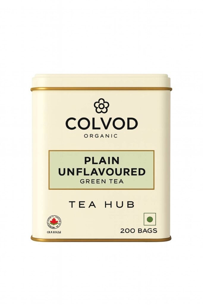 Colvod Organic India Tulsi Green Tea Lemon Ginger - 100 Tea bags, Herbal Blend with Green-Tea, Tulsi, Lemon & Ginger, Supports Digestion, Refreshing Taste, Natural Ingredients
