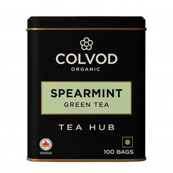 Volcod Tea - Helps With Hormonal Imbalance, Facial Hair, And Pcos | Spearmint Tea Bags (100 Tea Bags - 1 Month Pack)