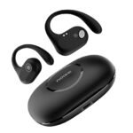Noise Pure Pods Wireless Open Ear Earbuds | AirWave™ Audio | Quad Mic ENC | Detachable Pure Band | BT 5.3  (Power Black)