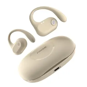 Noise Pure Pods Wireless Open Ear Earbuds | AirWave™ Audio | Quad Mic ENC | Detachable Pure Band | BT 5.3  (Zen Beige)