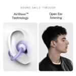 Noise Air Clips Open-Ear Wireless Earbuds | Chrome Finish | AirWave™ Technology | 40H Playtime | Quad Mic ENC | Dual Pairing | BT 5.4 (Pearl Black)