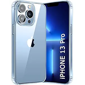 Ultra-Hybrid Shockproof Back Cover Case for iPhone 13 Pro | Camera Protection Bump | Hard Back Cover (PC & TPU, Transparent)