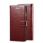 Omt Flip Cover for vivo Y28e 5G (Brown)