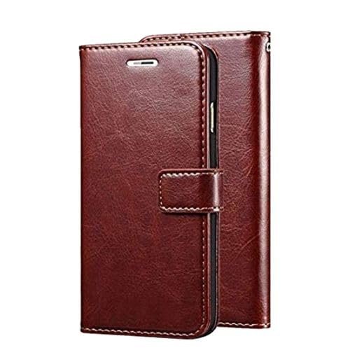Omt Flip Cover for vivo Y28e 5G (Brown)
