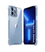 Ultra-Hybrid Shockproof Back Cover Case for iPhone 13 Pro Max | Camera Protection Bump | Hard Back Cover (PC & TPU, Transparent)