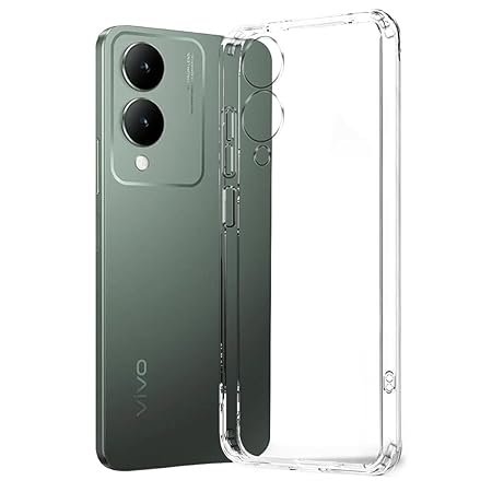 Soft Rubber Silicone Clear Back Cover for Vivo Y28 5G - Transparent