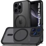 Case for iPhone 16 Pro Max Compatible with MagSafe | ShockProof Design | Camera Protection Module | Hard Back Cover Case (PC & TPU, Frost Black)