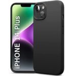 Silicone Back Cover Case for iPhone 14 Plus | Soft Micro-Fibre Lining Inside | Camera Protection Bump | Shockproof Back Cover (Silicone, Black)