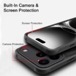 iPhone 17 Pro Compatible with MagSafe | Shockproof Design | Camera Protection Module | Hard Back Cover Case (PC & TPU, Frost Black)