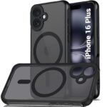 iPhone 16 Plus Compatible with MagSafe | Shockproof Design | Camera Protection Module | Hard Back Cover Case (PC & TPU, Frost Black)