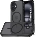 Matte Frosted Back Cover Case for iPhone 17 | MagSafe Compatible | Shockproof PC+TPU | Camera Protection (Frost Black)