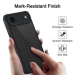 iPhone 17 Air | Shockproof Design | Camera Protection Module | Hard Back Cover (PC & TPU, Frost Black)