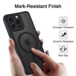Case for iPhone 16 Pro Max Compatible with MagSafe | ShockProof Design | Camera Protection Module | Hard Back Cover Case (PC & TPU, Frost Black)