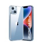 Ultra-Hybrid Crystal Clear Back Case Cover for iPhone 14 Plus | Shockproof Design | Camera Protection Bump | Hard Clear Back (PC, TPU | Transparent)