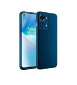 OnePlus Nord 2T 5G Silicone Back Cover Case Blue |  3-in-1 Combo (Tempered Glass & Camera Lens)