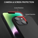 Silicone Back Cover Case for iPhone 14 Plus | Soft Micro-Fibre Lining Inside | Camera Protection Bump | Shockproof Back Cover (Silicone, Black)