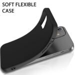 iPhone 13 Pro Back Cover Case | Slim Fit Protective Design | Camera Protection Bump | Soft Silicon Back Cover (Silicone, Black)-Logo