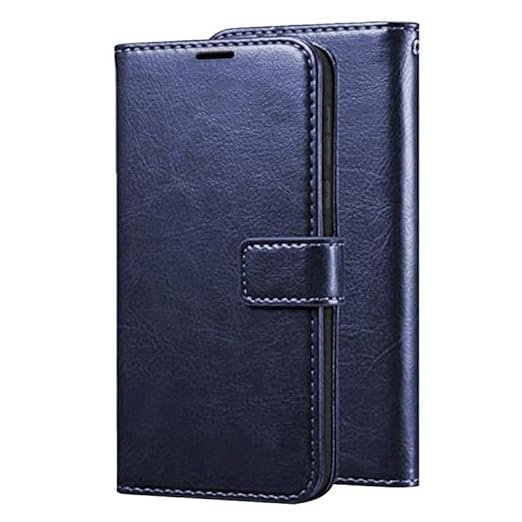 Omt Flip Cover for vivo Y28e 5G (Navy Blue)
