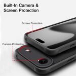 iPhone 17 Air Compatible with MagSafe | Shockproof Design | Camera Protection Module | Hard Back Cover Case (PC & TPU, Frost Black)