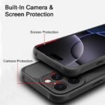 Case for iPhone 16 Pro Max Compatible with MagSafe | ShockProof Design | Camera Protection Module | Hard Back Cover Case (PC & TPU, Frost Black)