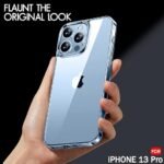 Ultra-Hybrid Shockproof Back Cover Case for iPhone 13 Pro | Camera Protection Bump | Hard Back Cover (PC & TPU, Transparent)