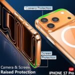 Ultra-Hybrid Crystal Clear Back Case Cover for iPhone 17 Pro | Shockproof Design | Hard Back Cover (PC & TPU, Magsafe Compatible, Clear)