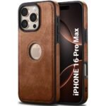 iPhone 16 Pro Max | Shockproof Design | Raised Edges for Camera & Screen Protection | Stunning Minimalist Back Cover (Brown)
